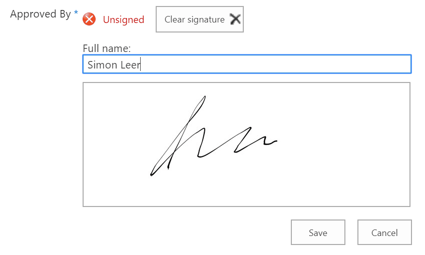 KWizCom SharePoint Signature Pad Column